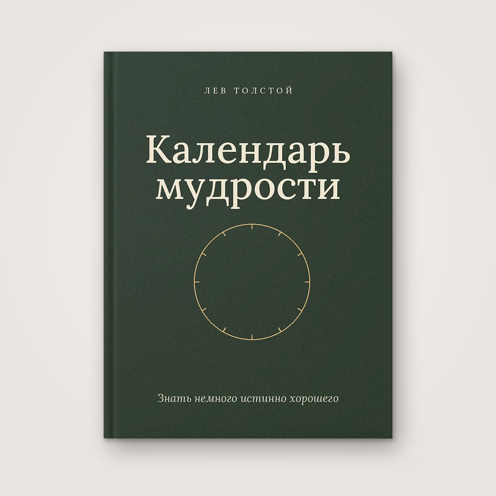 Книга «Календарь мудрости» Льва Толстого с цитатой на 1 января «Знать немного истинно хорошего» — обложка